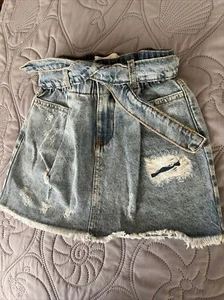Zara Girls Denim Blue  Jeans Skirt  size 7 Pre Owned 122cm - Picture 1 of 16