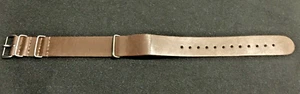 Reloj de pulsera de piloto de cuero marrón oscuro inoxidable correa vintage NUEVO - Imagen 1 de 2