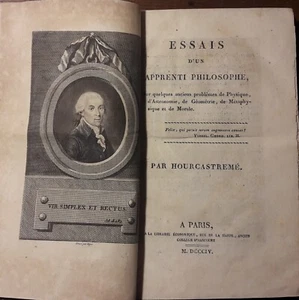 Fou littéraire : HOURCASTREMÉ Essais d'un apprenti philosophe (Paris, 1804) E.O. - Picture 1 of 19