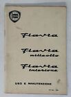 I112755 Uso e Manutenzione - Lancia Flavia Milleotto / Iniezione - IV Ed. 1969