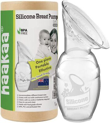 GENUINE Haakaa Silicone Breastfeeding Manual Breast Pump 100% Food Grade Silicon • 18.99$