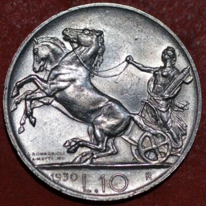 1930 Italy 10 Lire Vittorio Emanuele III KM# 68.1 - Picture 1 of 2