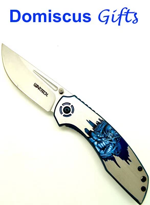 8" NUEVO Wartech JAPONÉS Samurai Shogun Guerrero RONIN Fantasía NAVAJA DE BOLSILLO Cuchillos Foto 1 de 4