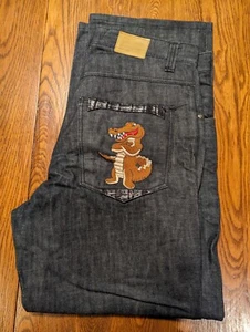 Pantalones de mezclilla negros G Gator con ribete de cuerno genuino de 5 bolsillos talla W 34 L 32 - Imagen 1 de 5