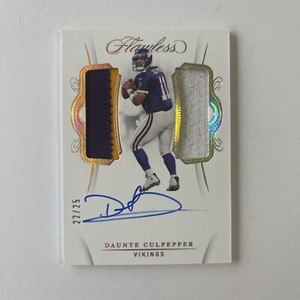 2020 Panini Flawless Daunte Culpepper Dual Patch Auto DPA-DCU Minnesota /25 Gold