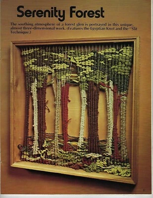 Hanging Wall Art Pattern Vintage Weaving for Home Decor Craft Book Instructions - Image 1 of 4
