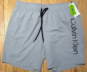 CALVIN KLEIN Mens - Sz XL Swim Trunks Gray NWT - Imagen 1 de 1
