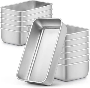 Bread Loaf Pans Set of 12, 9x5 Inch Stainless Steel Bread Baking Pans - Picture 1 of 6