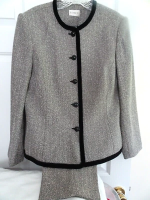 Traje Pantalón KORET Mujer Talla 10 Negro/Blanco Espiga-Forrado-Estilo Clásico Foto 1 de 4