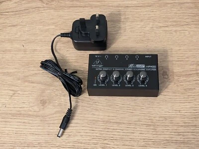 Behringer MicroAMP HA400 ultra-compact 4-channel stereo headphone amplifier - Image 1 of 4