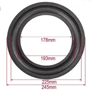 2 Ersatz 10" 245 mm Lautsprecher Schaumstoffeinfassung für Lautsprecher Tieftöner Rand Reparatur - Bild 1 von 1