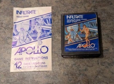 Infiltrate, 1982- Atari 2600 Vintage Video Game & Manual Apollo Games - Image 1 of 4