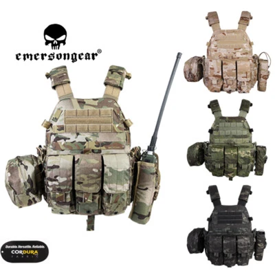 Emersongear LBT6094A Plate Carrier Tactical Vest W/3 Pouches Body Guard Armor - Image 1 of 4