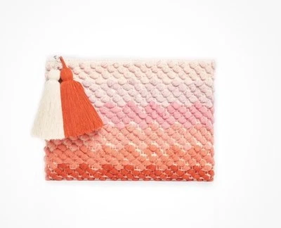 Bolso sin asas tejido textil Roberta Roller Rabbit para mujer Ombre Skye talla única coral Foto 1 de 4