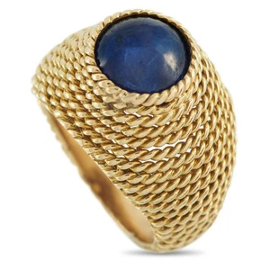 Anillo Cúpula Cuerda Zafiro Oro Amarillo 18K Boucheron Vintage BU26-112125 - Imagen 1 de 4