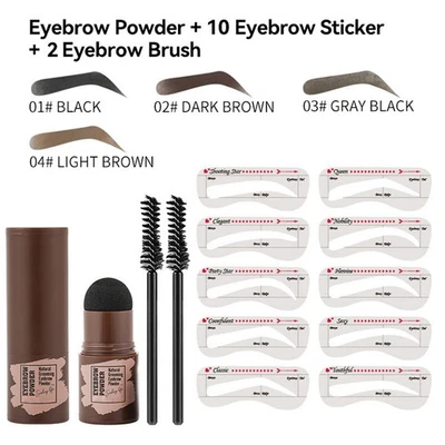 Frauen Augenbrauen Stempel Schablone Kit Kopfhaut Füllung Schatten Stick Kits - Bild 1 von 4