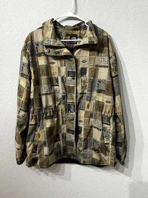 Vintage Forresters GORE-TEX Windbreaker Jacket Abstract Art Large Gorpcore 90s - Image 1 of 4