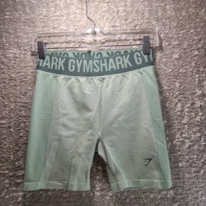 Gymshark Flex Radhose Damen Medium Spell-Out Pull-On grün LESEN - Bild 1 von 5