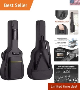 Wasserabweisendes 41 Zoll Gitarren-Gigbag mit verstellbaren Gurten & stoßfester Basis - Bild 1 von 9