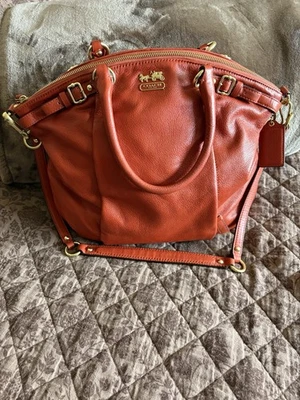 Coach Leather Madison Persimmon Hobo Shoulder/Crossbody Bag - Image 1 of 4