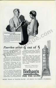 1925 Forhan's for the Gums Dental Hygiene MAGAZINE PRINT AD Decor Idea (4764) - Picture 1 of 1