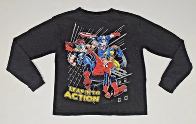 Vintage T-Shirt Mad Engine Marvel Size Youth L Y2K Leap Into Action Classics - Image 1 of 4