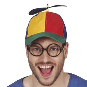 Nerd HUBSCHRAUBER MÜTZE Erwachsene Propeller Kappe Regenbogen LGBT Stolz Kostüm Baseball - Bild 1 von 1