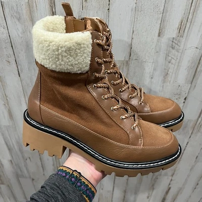 Bota de combate de cuero gamuza Alexa 6,5 M violeta y rojo nueva sin caja suela marrón Foto 1 de 4