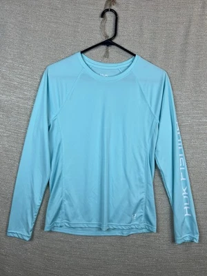 Huk Fishing Size S Pursuit Performance Long Sleeve Blue Fishing Shirt - Image 1 of 4