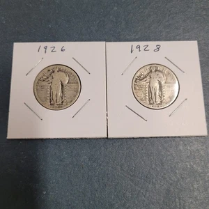 1926, 1928 Standing Liberty Quarters, 90 percent silver,  - Picture 1 of 5