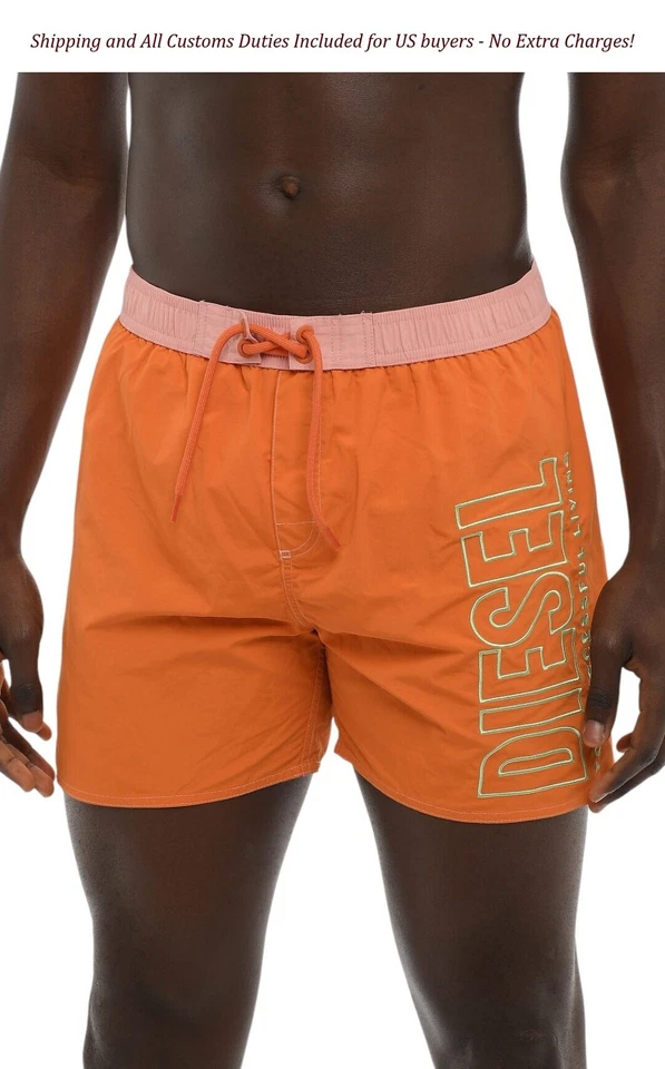 Diesel Bmbx-Wave 2.017 Traje de baño para hombre S Red Cordones Cintura Piscina PVP 95 Foto 1 de 4