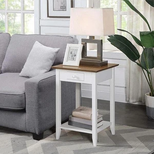 Convenience Concepts American Heritage 18 in. Driftwood/White Standard Square - Picture 1 of 5