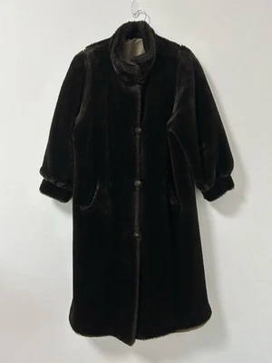 Small Petite J. Percy for Marvin Richards reversible faux fur coat Brown Womens - Image 1 of 4