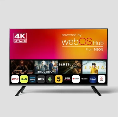 NEON 43" ULTRA THIN FRAMED SMART TV 4K WITH WEBOS - Image 1 of 2