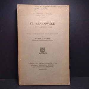 Yale-Studien in Englisch: St. Erkenwald, Ein mittelenglisches Gedicht von Henry Savage - Bild 1 von 14