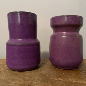 West German Purple Vases x 2 ? ( info welcome ) - Picture 1 of 5