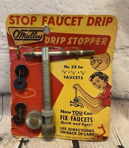 Vintage O'Malley Stop Faucet Drip No. 2X Drip Stopper NOS Complete - Picture 1 of 7