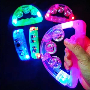 LED Leucht Tamburin Musikinstrument mit Blinklichtern für Party Tanz - Bild 1 von 8