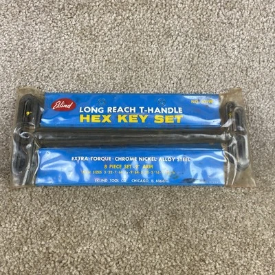 Eklind Long Reach T Handle Hex Key Set No.33198 8Pc.Set SAE - Image 1 of 4