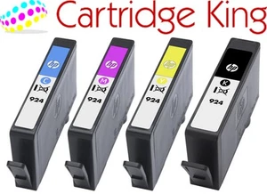 HP 924 4-pack Black/Cyan/Magenta/Yellow Original Ink Cartridges - 6C3Z1NE - No e - Afbeelding 1 van 6