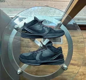 Size 9.5 - Nike Kobe 4 Zoom Protro Triple Black Gift Of Mamba Premium Og Retro - Picture 1 of 8