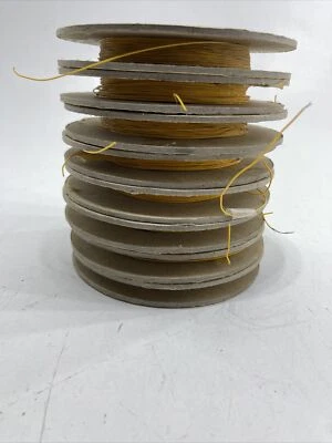 Lot Of 8  26 AWG Solid/Strand Silver Plated Cooper Conductor Wire Yellow 250volt - Image 1 of 4