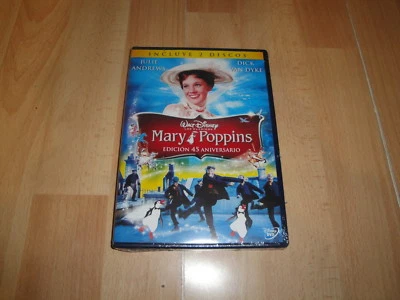 MARY POPPINS EDICION 45 ANIVERSARIO DE WALT DISNEY EN DVD CON 2 DISCOS NUEVA - Imagen 1 de 2
