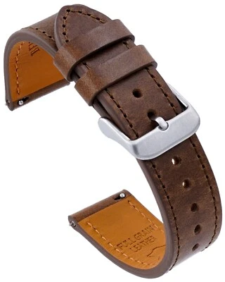 Italian Buttero Leather Watch Band - Dark Brown - 18mm, 20mm or 22mm - Image 1 of 4