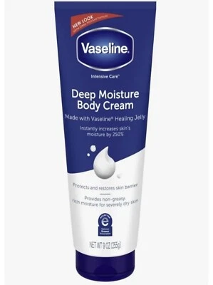 Vaseline Deep Moisture Body Cream w Intensive Care Healing Jelly 9 oz - Image 1 of 4