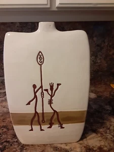 Sammlerstück Strichmännchen Natur Skulptur Kunst Dekor Keramik Vase  - Bild 1 von 4