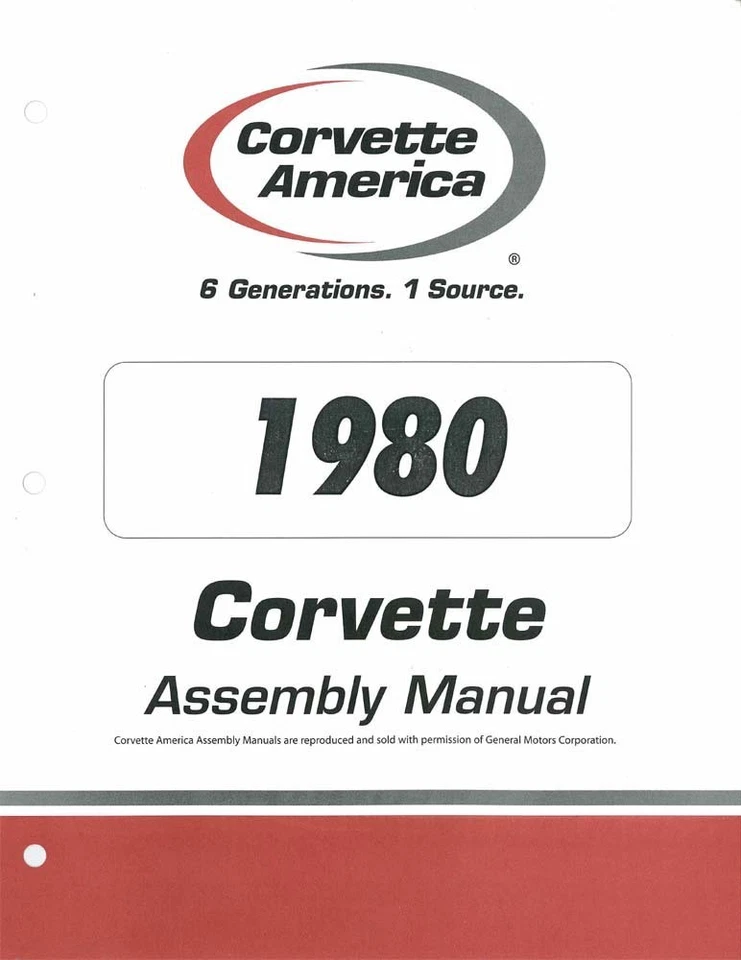 1980 Chevrolet Corvette Assembly Manual Book Rebuild Instructions Illustrations