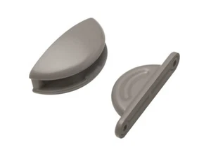 Retenedor Puerta Media Luna Gris Plástico Autocaravana Caravana - Imagen 1 de 2