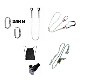 JUEGO cuidado de árboles 3 cuerdas protección contra caídas acortador de cable cuerda de sujeción cuerda de sujeción 1,5 m - Imagen 1 de 5