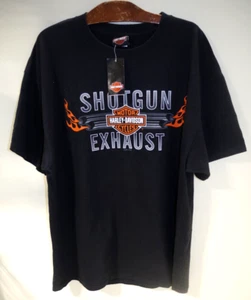 C2 RONNIES HARLEY-DAVIDSON CUSTOM DEALER IMPRINT MEN TEE HERREN XL SHOTGUN AUSPUFF - Bild 1 von 6
